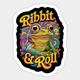 Ribbit & Roll: Frog's Rock Anthem Sticker